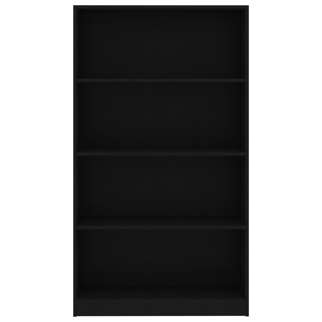 vidaXL Ormarić za knjige s 4 razine crni 80 x 24 x 142 cm drveni