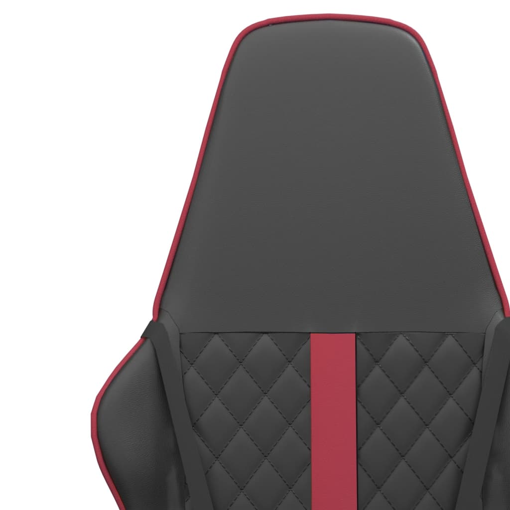 vidaXL Igraća stolica crna i crvena boja vina od umjetne kože