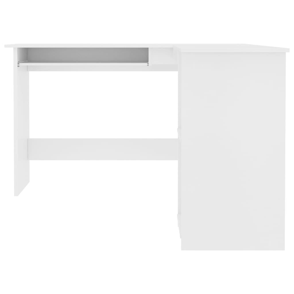 vidaXL Kutni radni stol bijeli 120 x 140 x 75 cm od iverice