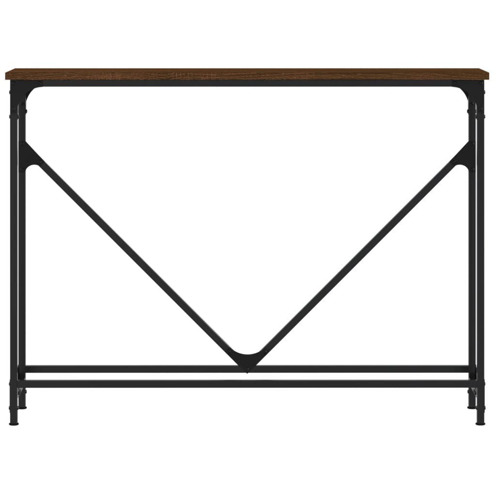 vidaXL Konzolni stol boja hrasta 102 x 22,5 x 75 cm konstruirano drvo