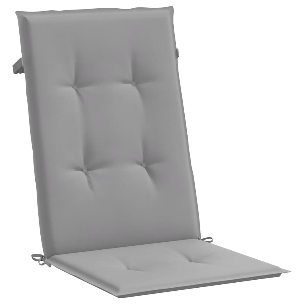vidaXL Jastuci za vrtne stolice 4 kom sivi 120 x 50 x 3 cm od tkanine