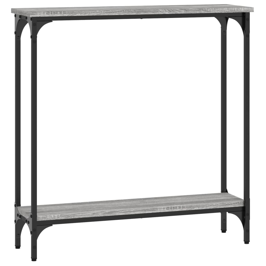vidaXL Konzolni stol siva boja hrasta 75x22,5x75 cm konstruirano drvo
