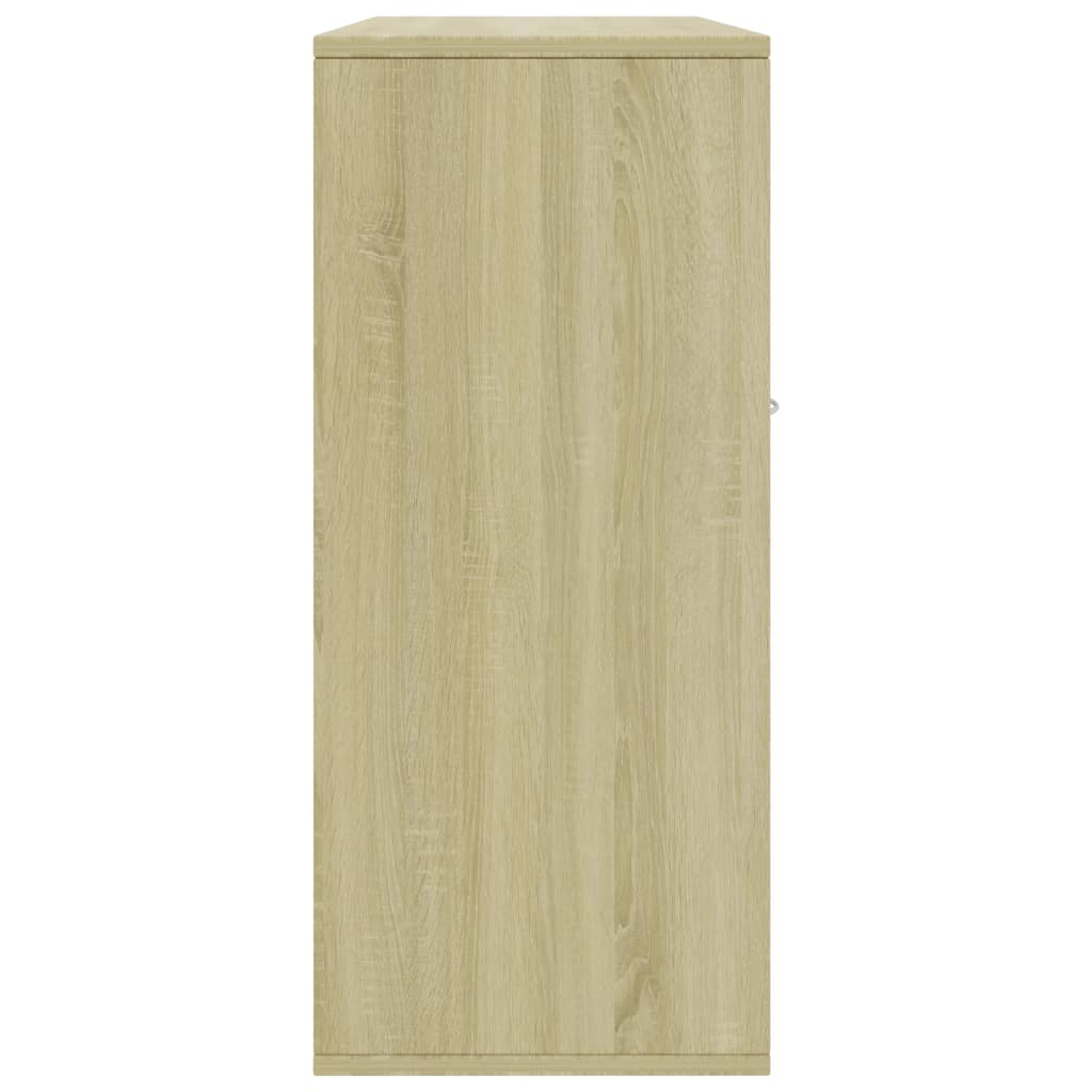 vidaXL Komoda bijela i boja hrasta 88 x 30 x 70 cm konstruirano drvo