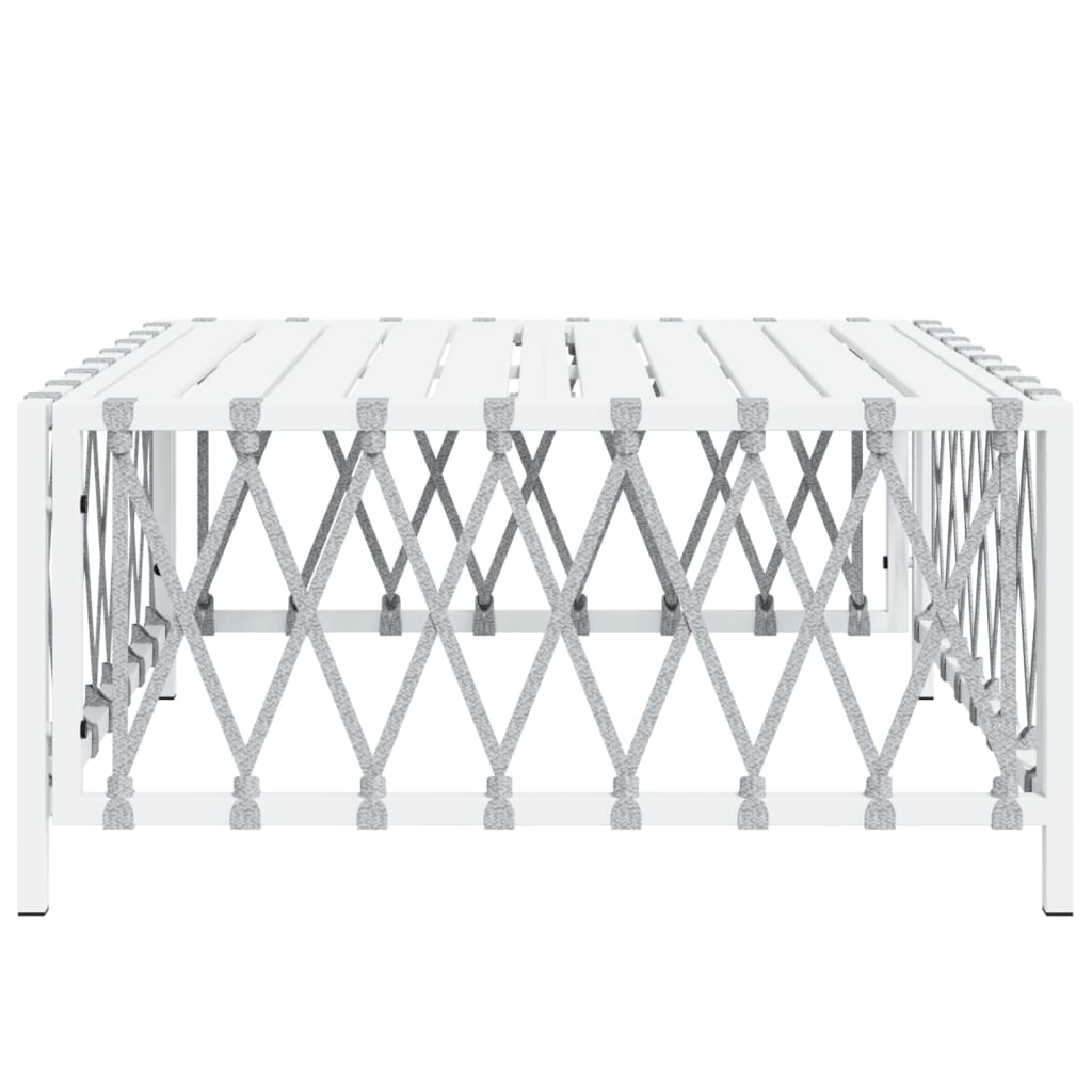 vidaXL Vrtni stol bijeli 70 x 70 x 34 cm od tkane tkanine