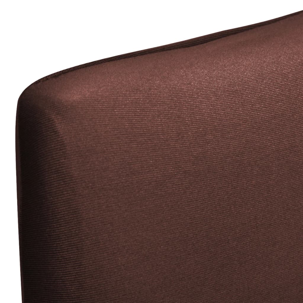 vidaXL Ravna rastezljiva navlaka za stolice 6 kom smeđa boja