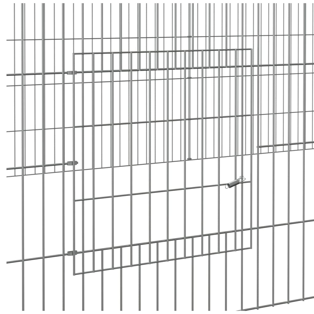 vidaXL Kavez za zečeve s 3 panela 325x109x54 cm od pocinčanog željeza
