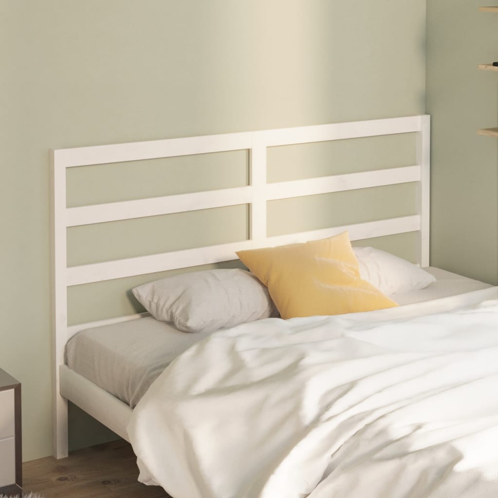 vidaXL Uzglavlje za krevet bijelo 166 x 4 x 100 cm od masivne borovine
