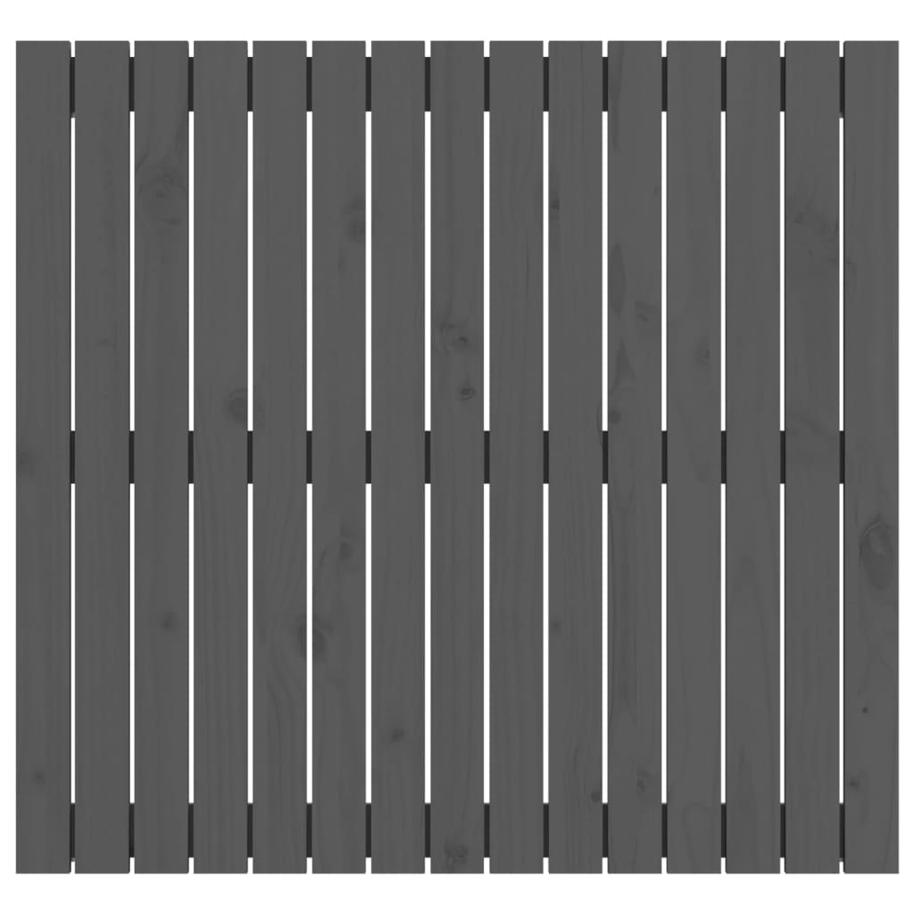 vidaXL Zidno uzglavlje sivo 95,5x3x90 cm od masivne borovine