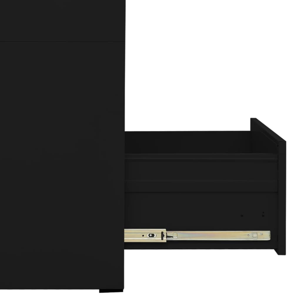 vidaXL Ormarić za spise crni 46 x 62 x 72,5 cm čelični