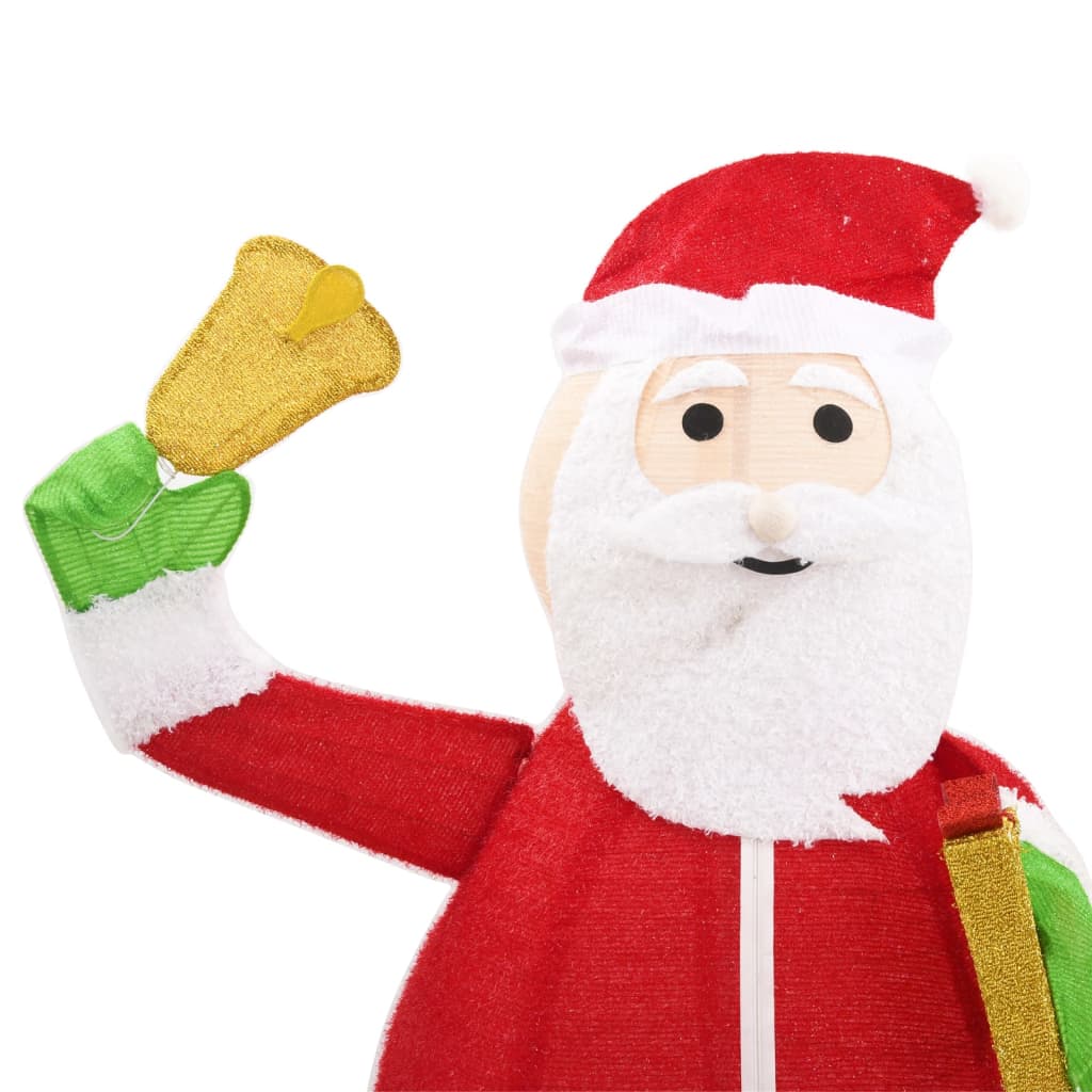 vidaXL Ukrasna božićna figura Djeda Mraza LED luksuzna tkanina 180 cm