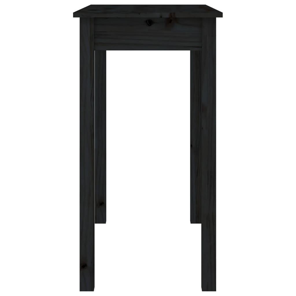 vidaXL Konzolni stol crni 80 x 40 x 75 cm od masivne borovine