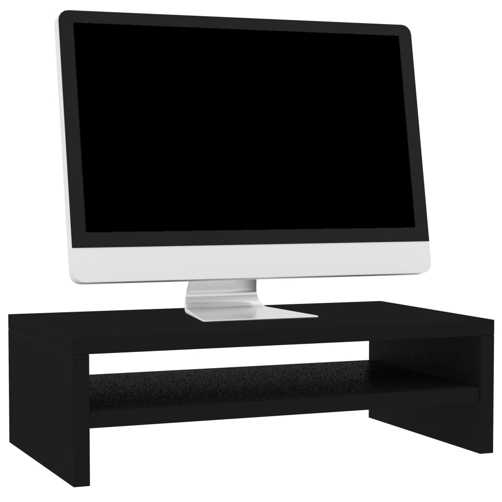 vidaXL Stalak za monitor crni 42 x 24 x 13 cm od iverice