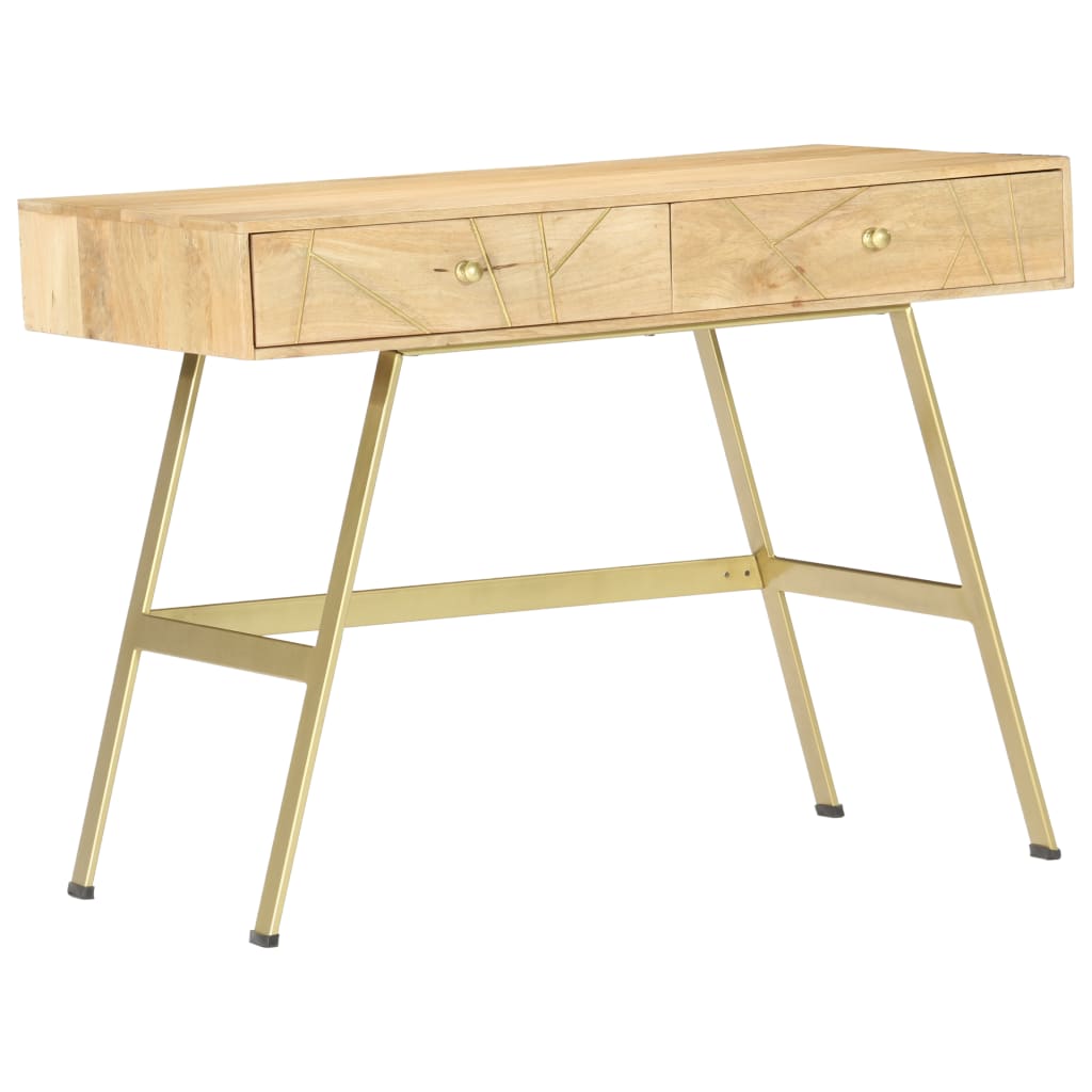 vidaXL Pisaći stol s ladicama 100 x 55 x 75 cm masivno drvo manga
