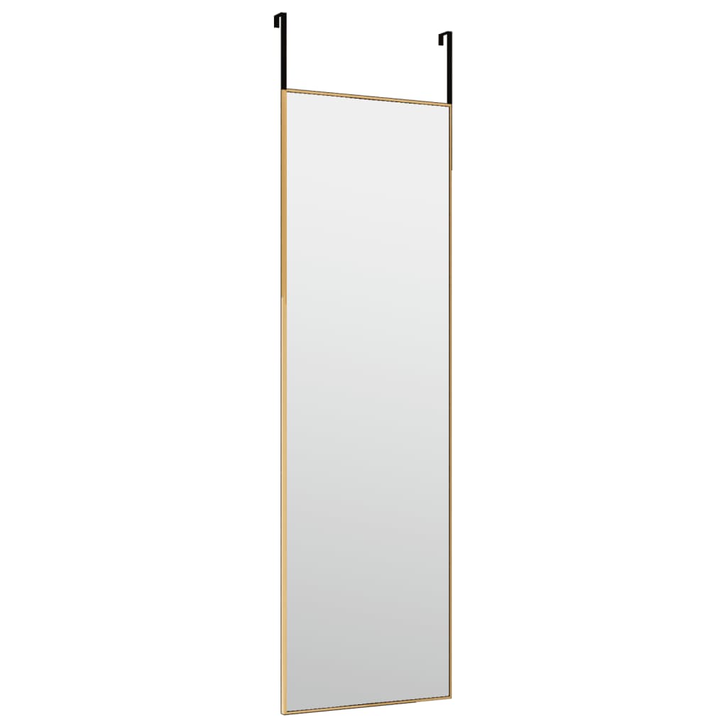 vidaXL Ogledalo za vrata zlatno 30x100 cm od stakla i aluminija