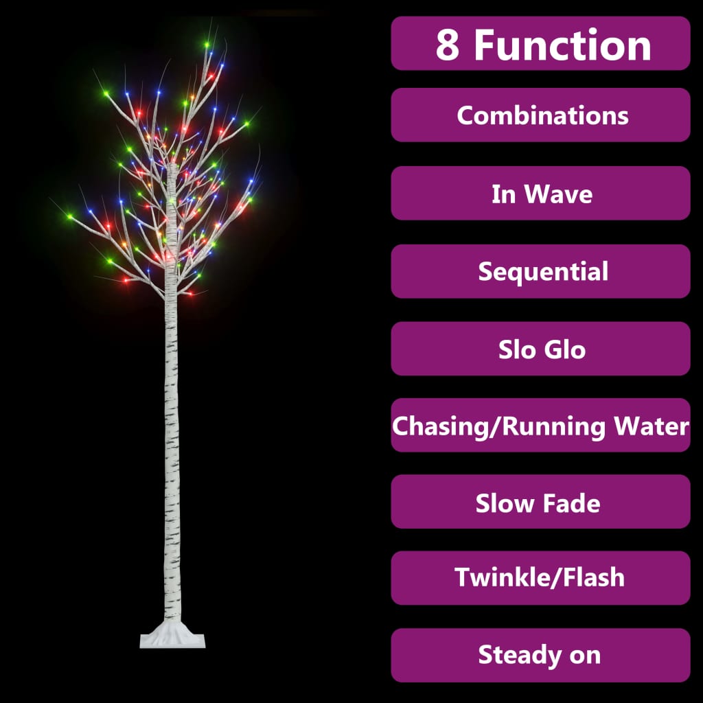 vidaXL Božićno drvce 180 LED žarulja 1,8 m šarene s izgledom vrbe