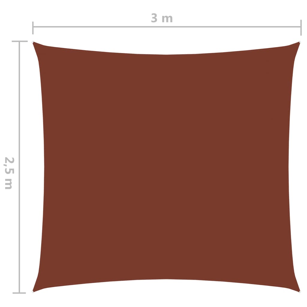 vidaXL Jedro protiv sunca od tkanine pravokutno 2,5 x 3 m terakota