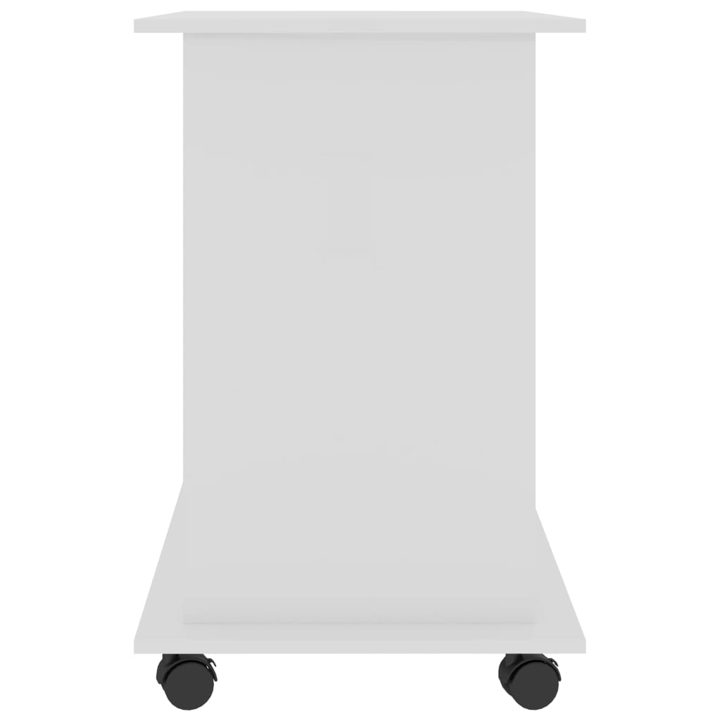 vidaXL Stol za računalo visoki sjaj bijeli 80 x 50 x 75 cm od iverice