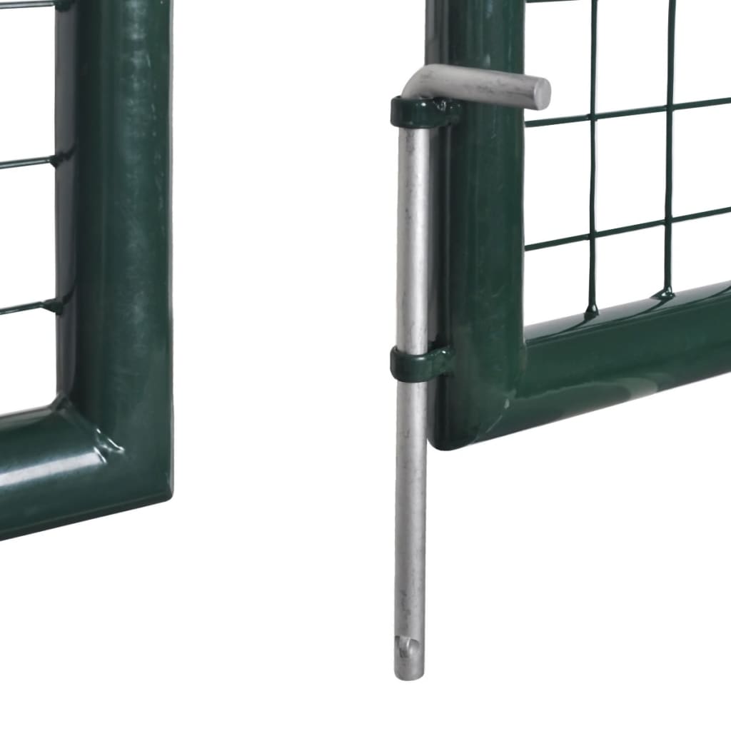 vidaXL Dvostruka vrata za ogradu od čelika obloženog prahom