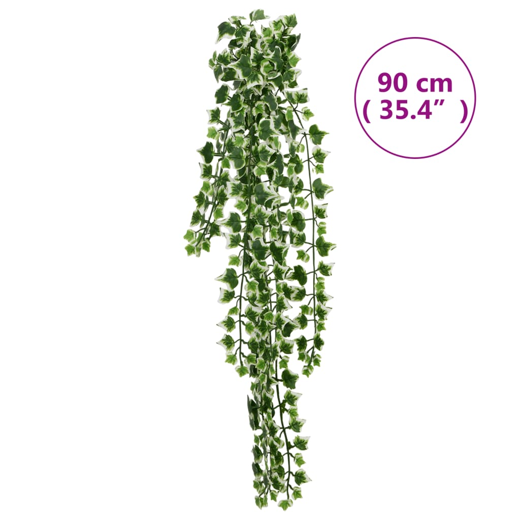 vidaXL Umjetne viseće biljke 12 kom 339 listova 90 cm zeleno-bijele