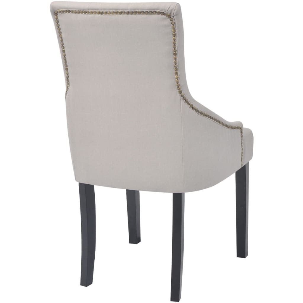 vidaXL Blagovaonske stolice od tkanine 2 kom krem sive