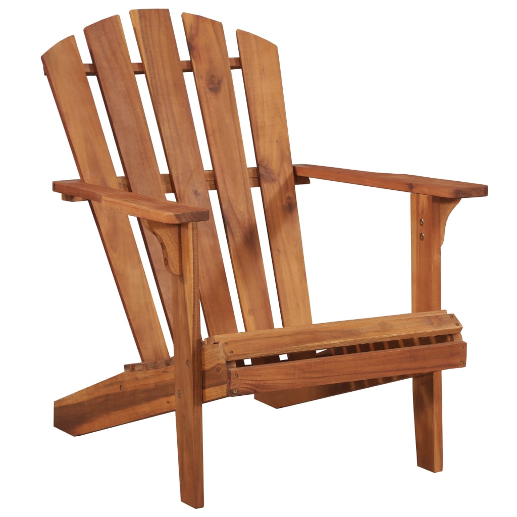 vidaXL Vrtna stolica od letvica s osloncem za noge od masivnog bagremovog drva