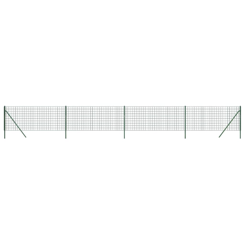 vidaXL Ograda od žičane mreže zelena 0,8 x 10 m od pocinčanog čelika