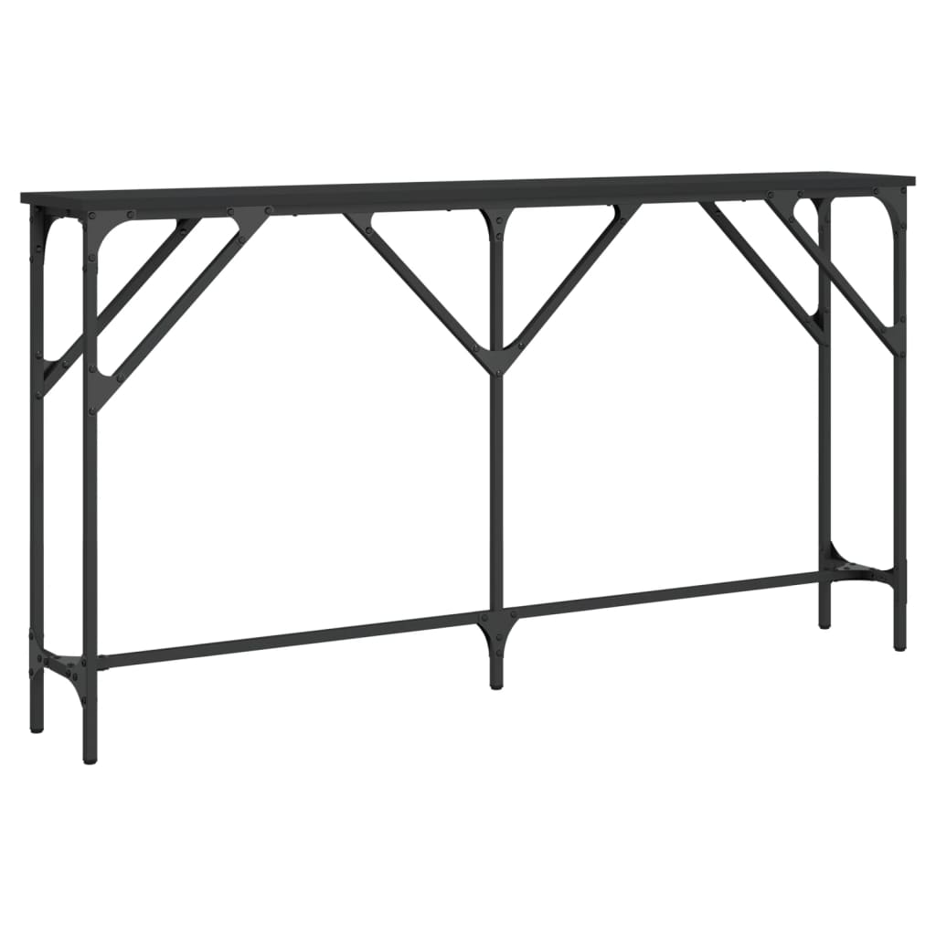 vidaXL Konzolni stol crni 140 x 23 x 75 cm od konstruiranog drva