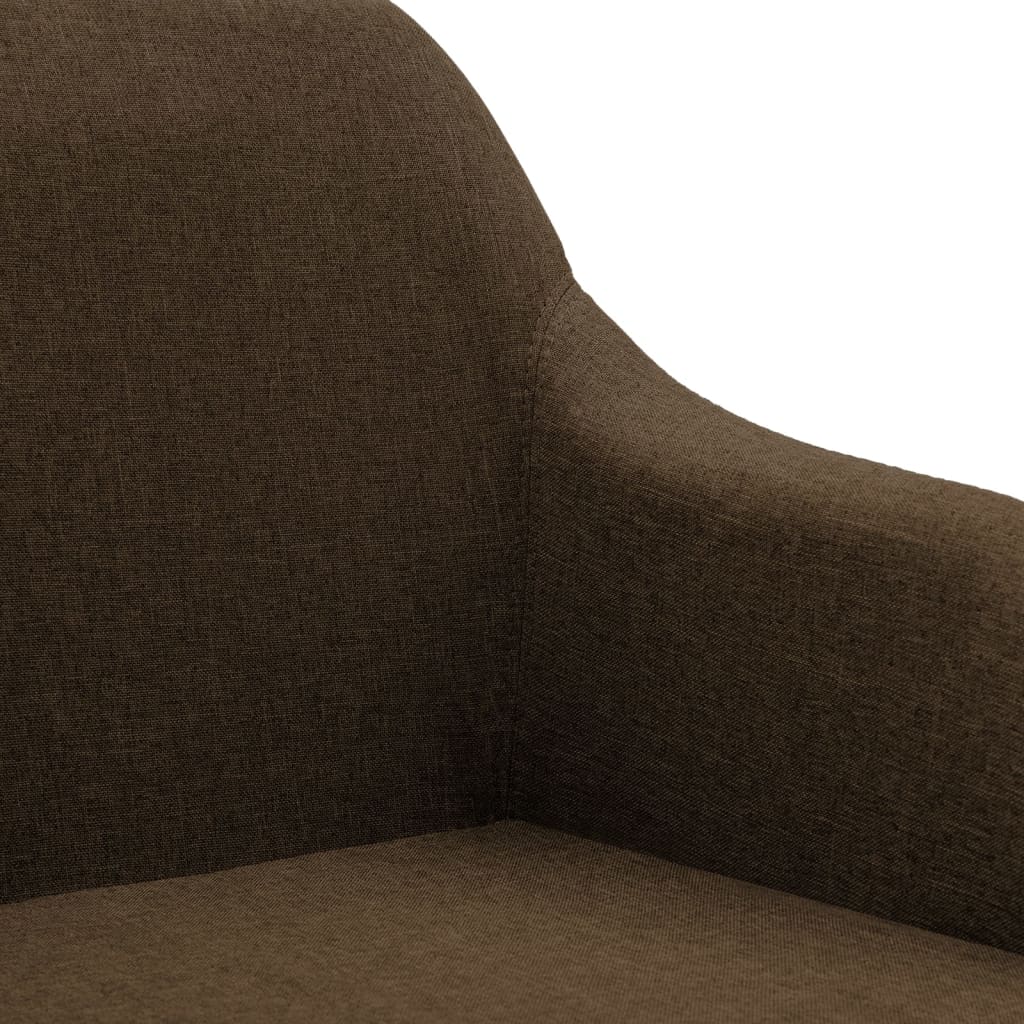 vidaXL Okretna uredska stolica od tkanine tamnosmeđa