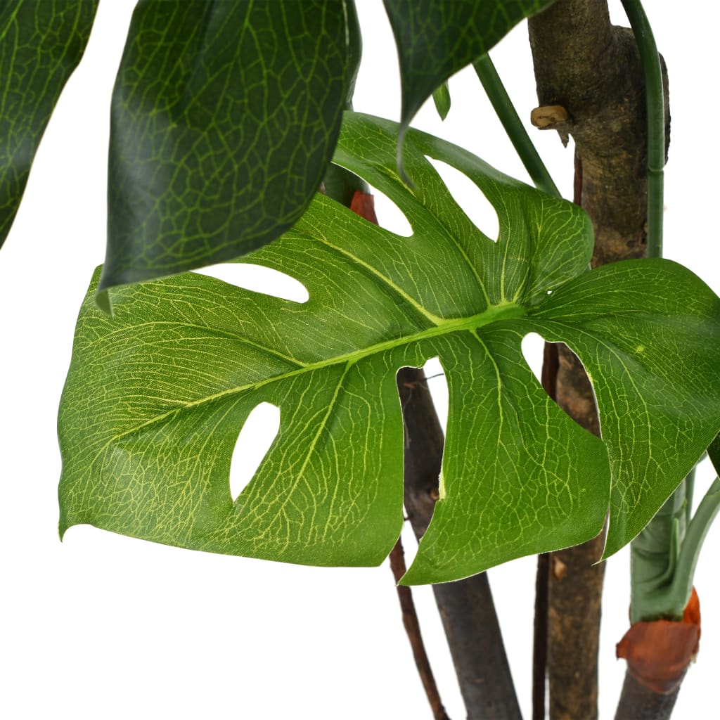 vidaXL Umjetna biljka monstera s posudom 130 cm zelena