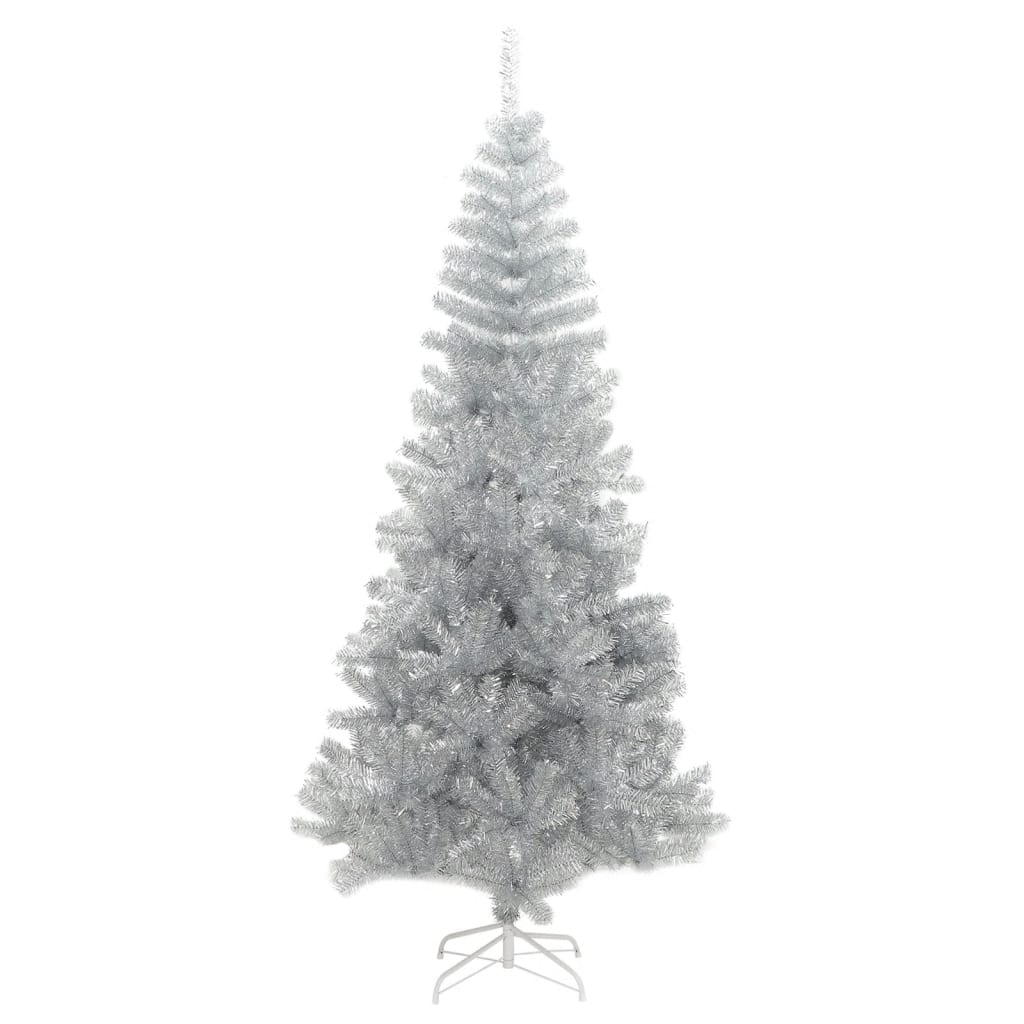 vidaXL Umjetno božićno drvce sa stalkom srebrno 180 cm PET