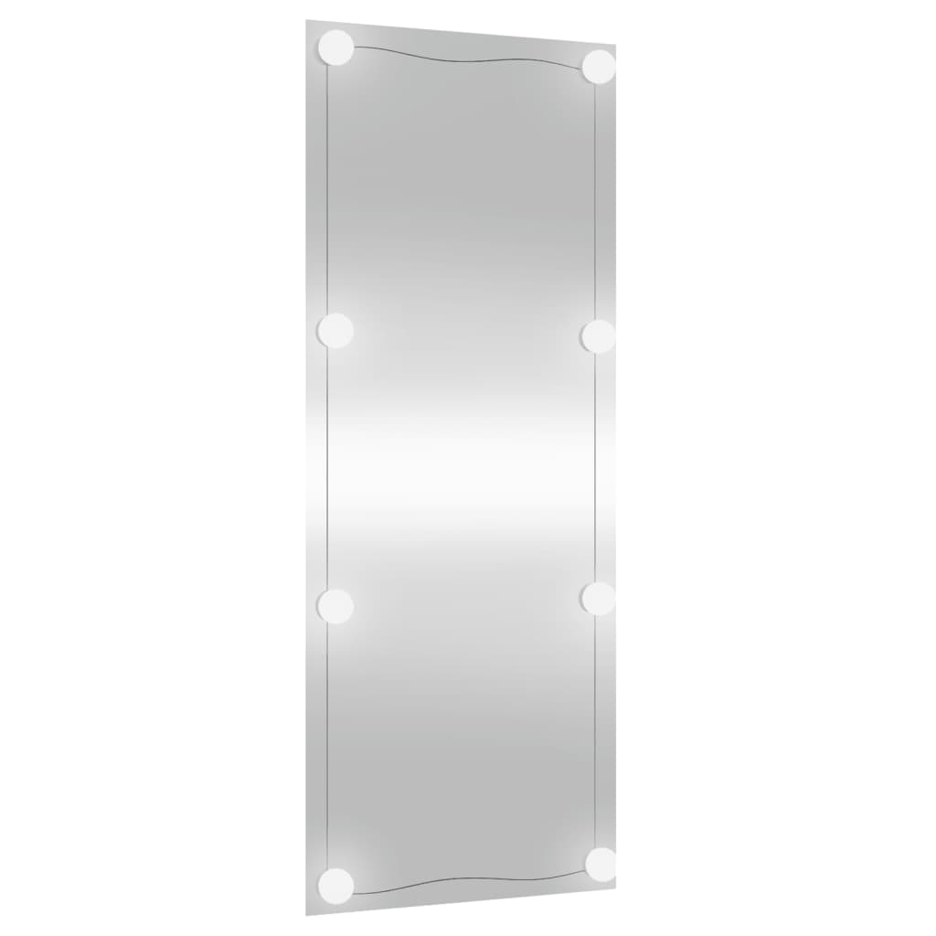 vidaXL Zidno ogledalo s LED svjetlima 40 x 100 cm stakleno pravokutno