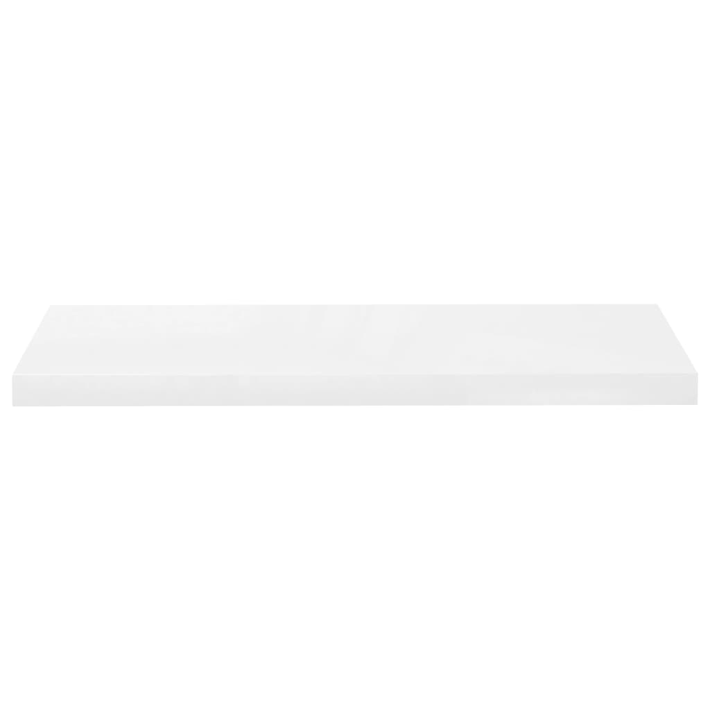 vidaXL Plutajuća zidna polica visoki sjaj bijela 80x23,5x3,8 cm MDF