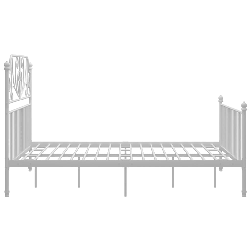 vidaXL Okvir za krevet bijeli metalni 140 x 200 cm