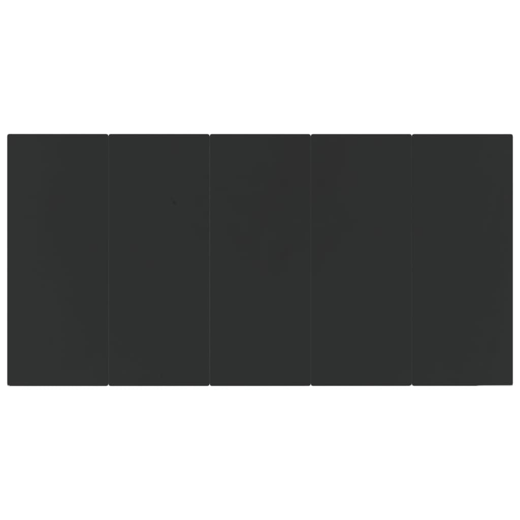 vidaXL 9-dijelni vrtni blagovaonski set crno-sivi od poliratana