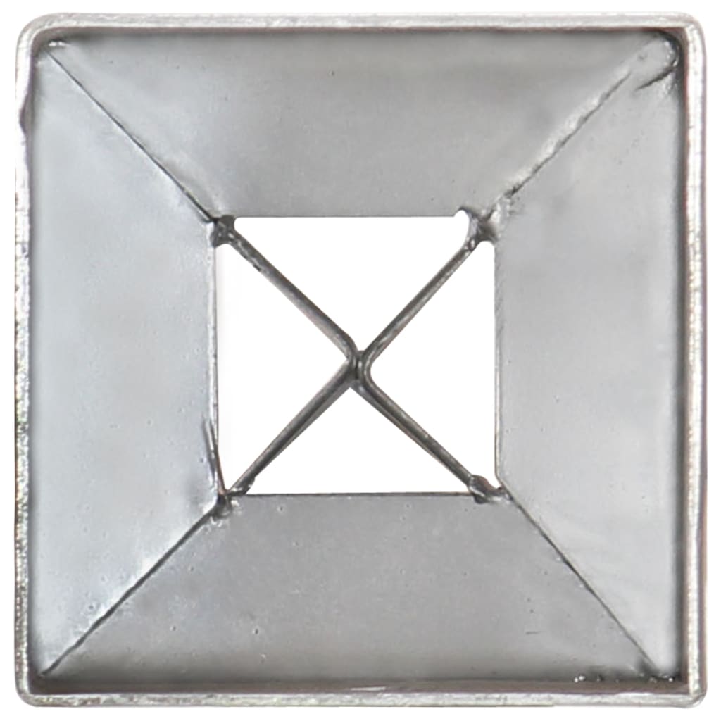 vidaXL Šiljci za tlo 2 kom srebrni 7 x 7 x 90 cm od pocinčanog čelika