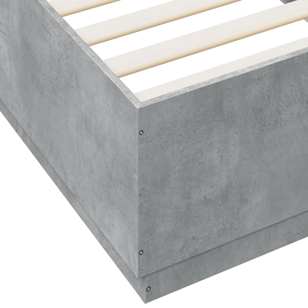 vidaXL Okvir kreveta boja betona 100x200 cm od konstruiranog drva