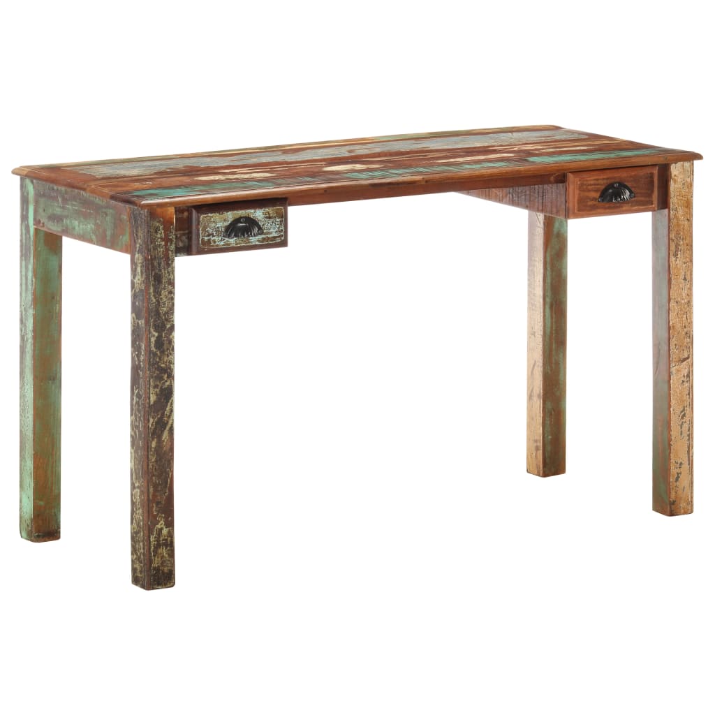 vidaXL Radni stol 130 x 55 x 76 cm od masivnog obnovljenog drva