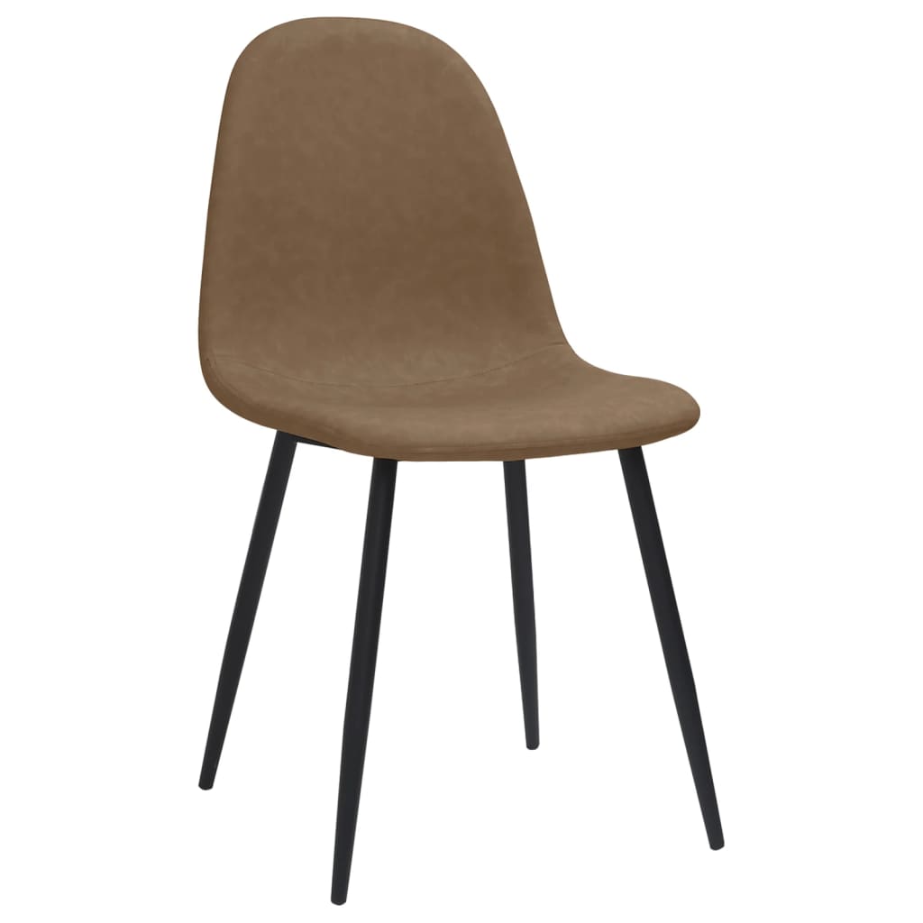 vidaXL Blagovaonske stolice 4 kom 45x53,5x83cm tamnosmeđe umjetna koža
