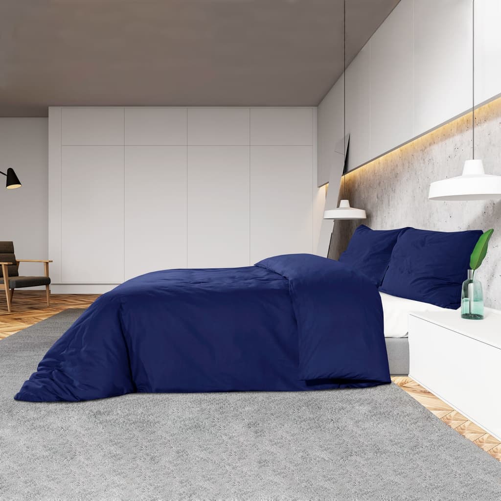 vidaXL Set posteljine za poplun modra 135 x 200 cm pamučni