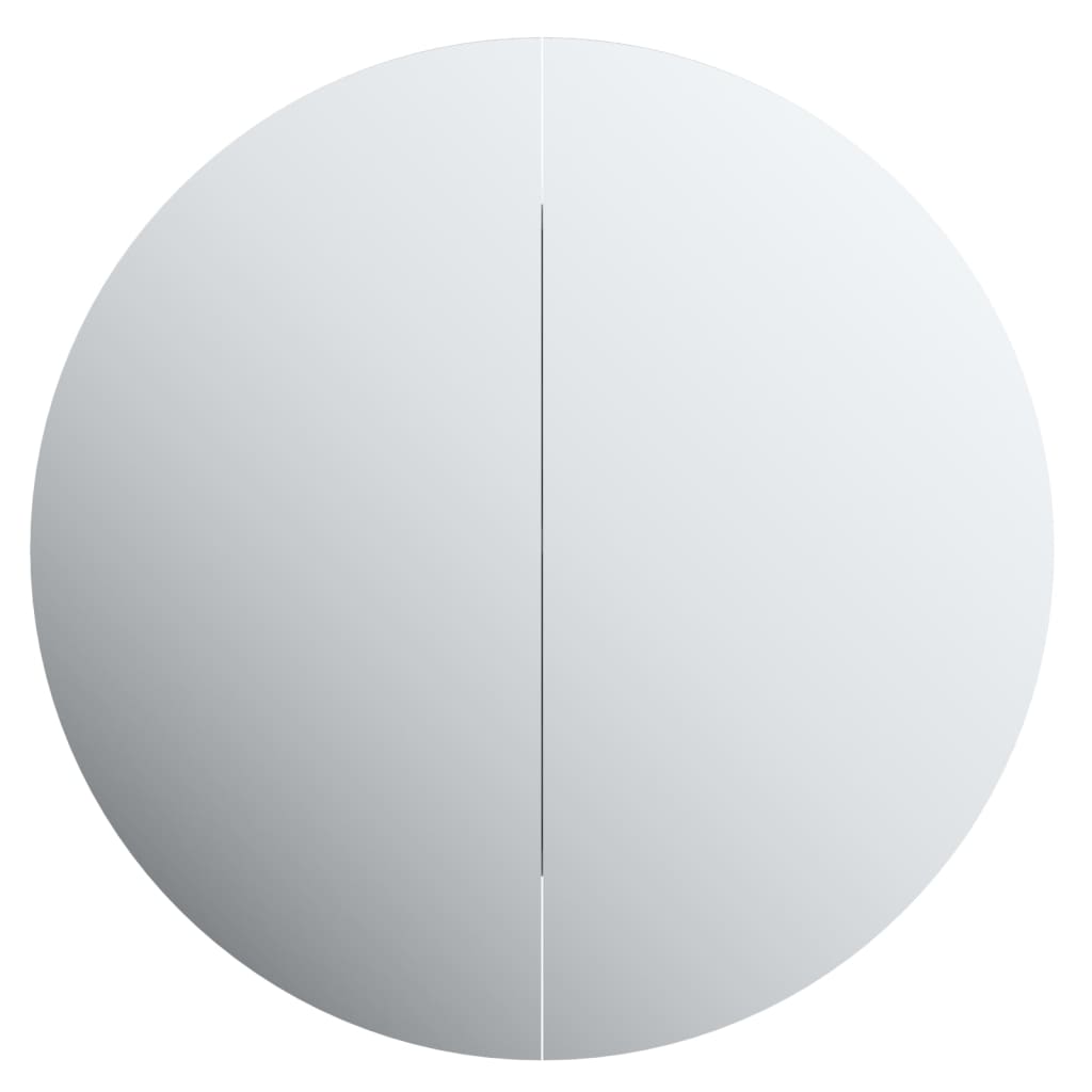 vidaXL Kupaonski ormarić s okruglim ogledalom LED bijeli 40x40x17,5 cm