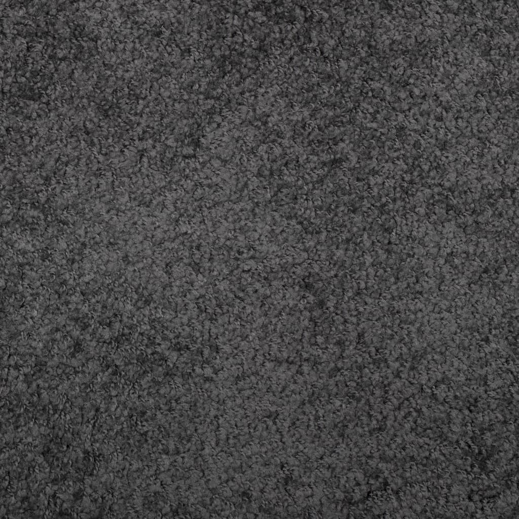 vidaXL Čupavi tepih PAMPLONA s visokim vlaknima antracit 80 x 200 cm
