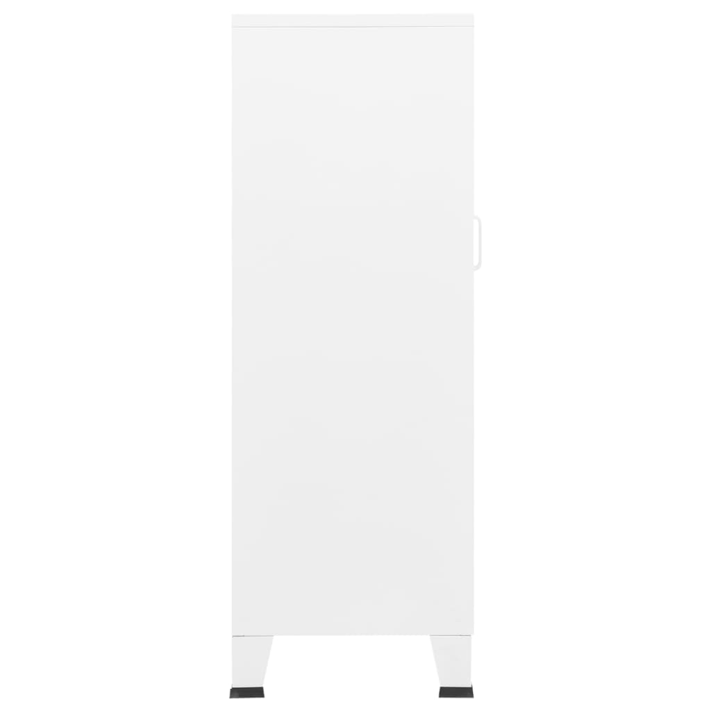vidaXL Industrijski sanduk za pohranu bijeli 70 x 40 x 115 cm metalni