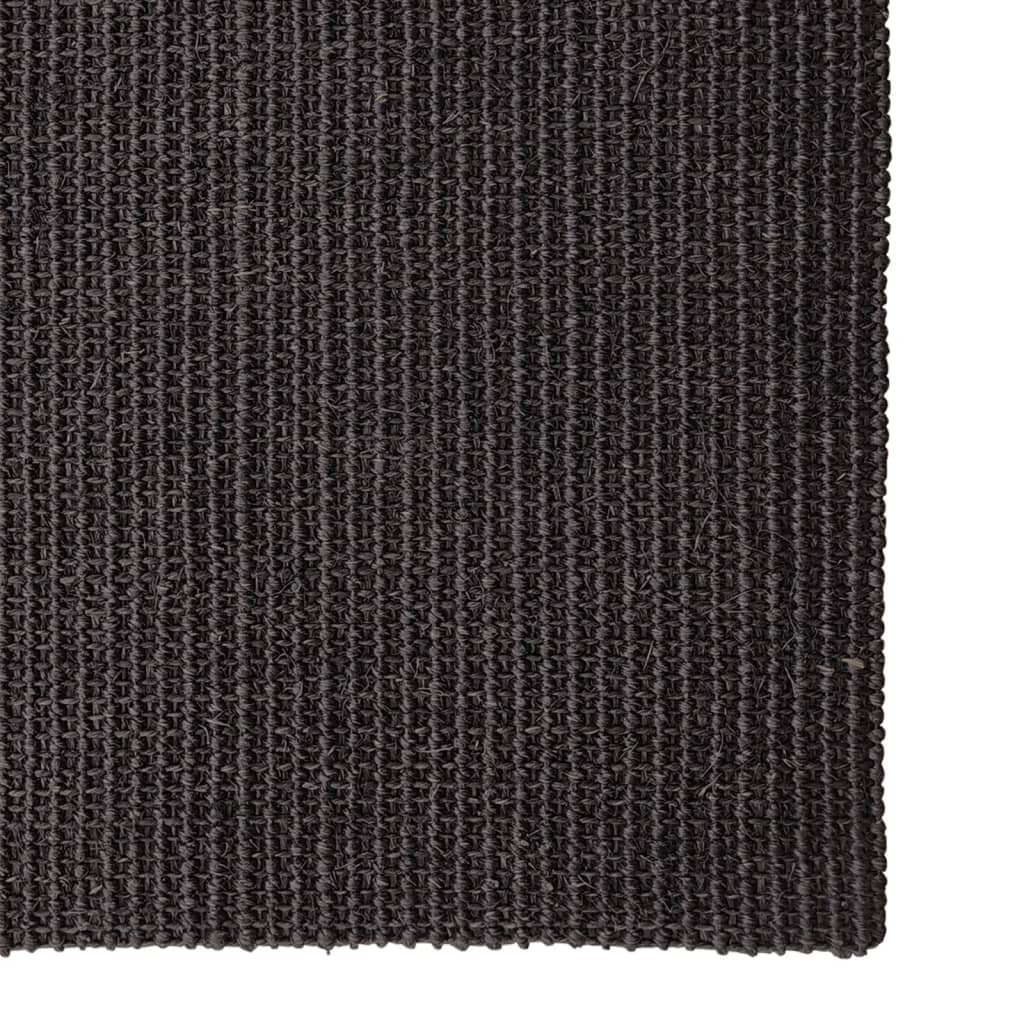 vidaXL Tepih od prirodnog sisala 66 x 350 cm crni