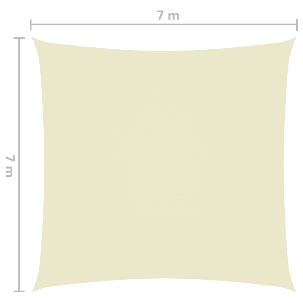 vidaXL Jedro za zaštitu od sunca od tkanine četvrtasto 7 x 7 m krem