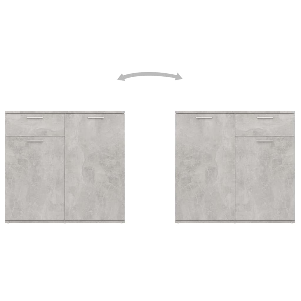 vidaXL Komoda siva boja betona 160 x 36 x 75 cm od iverice