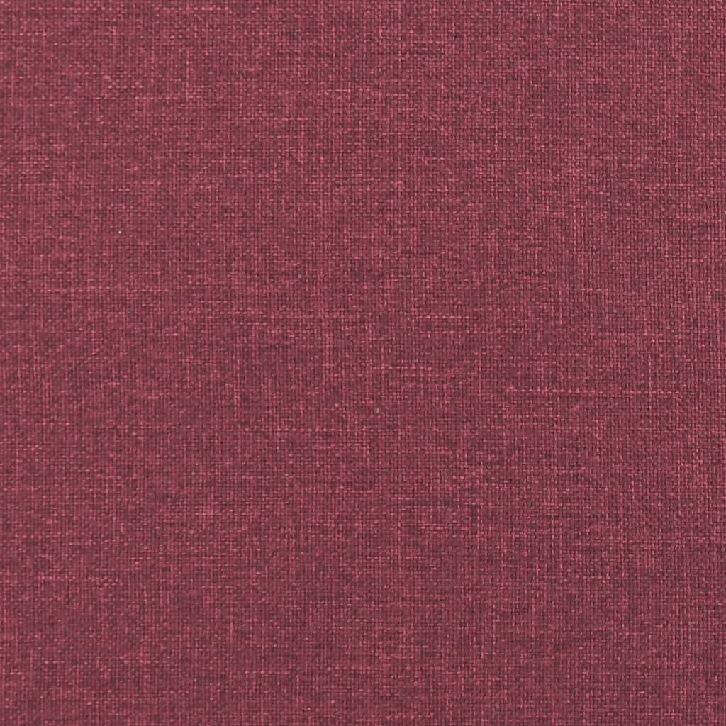 vidaXL Dvosjed s ukrasnim jastucima boja vina 120 cm od tkanine