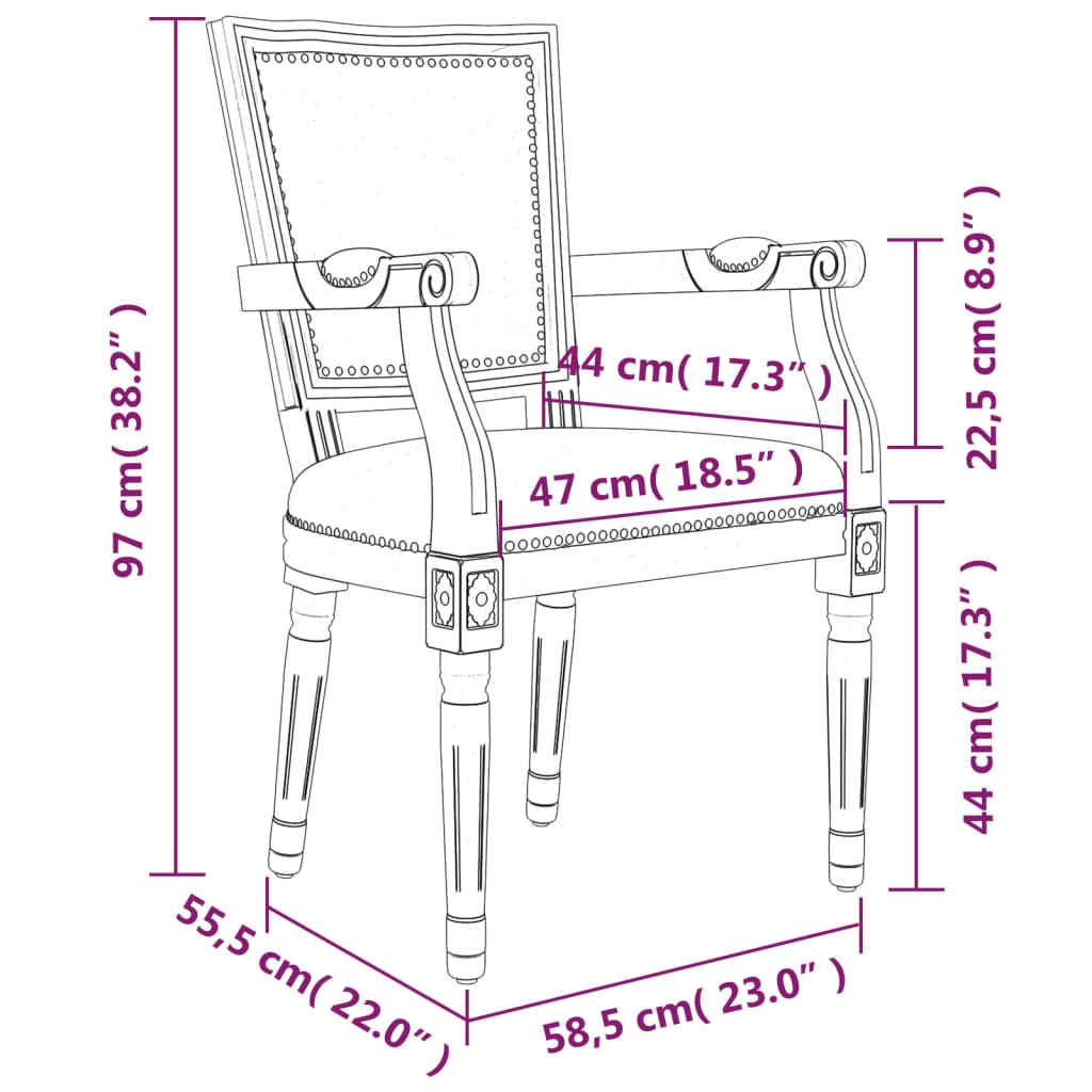 vidaXL Blagovaonska stolica bež od tkanine