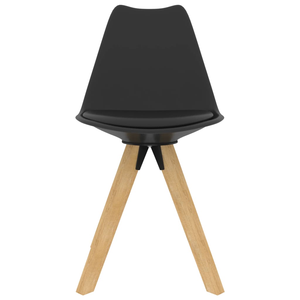vidaXL Blagovaonske stolice 4 kom crne od PP-a i masivne bukovine