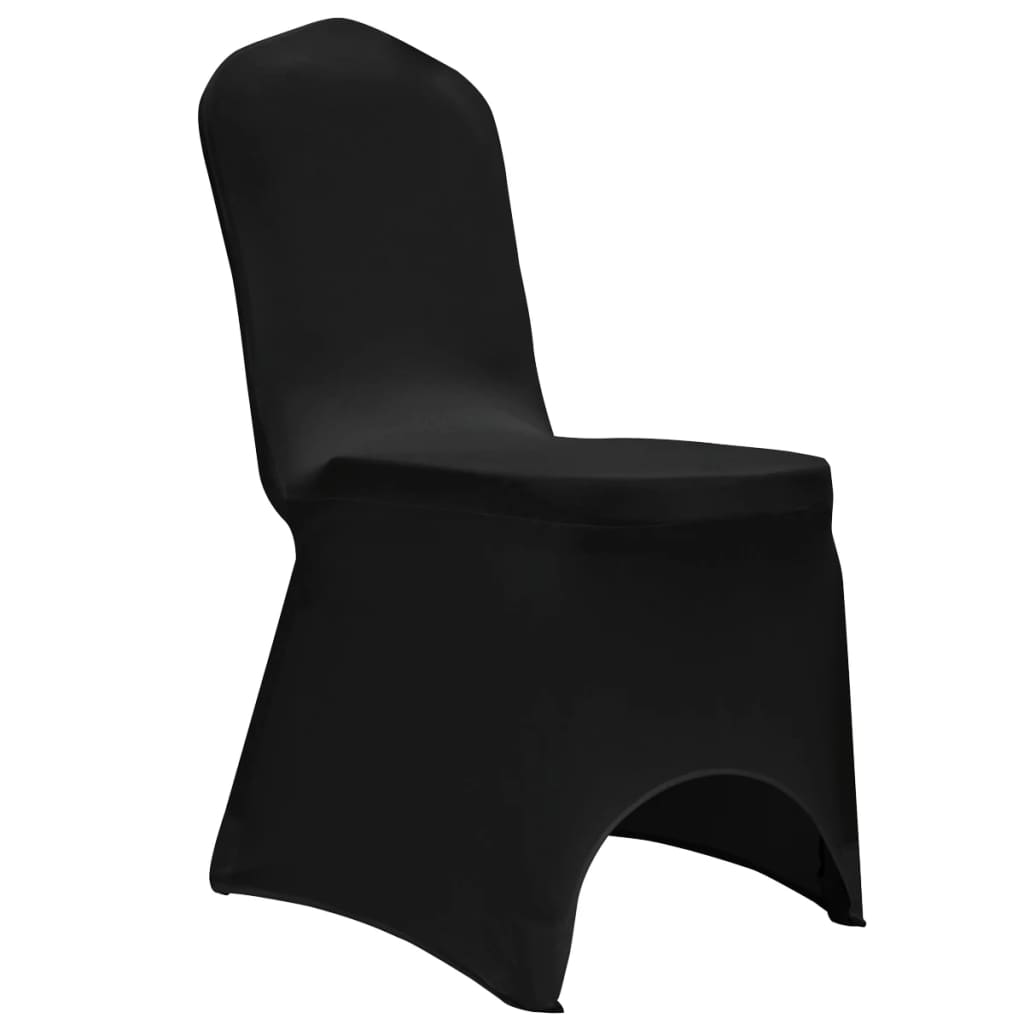 vidaXL Navlake za stolice rastezljive crne 12 kom