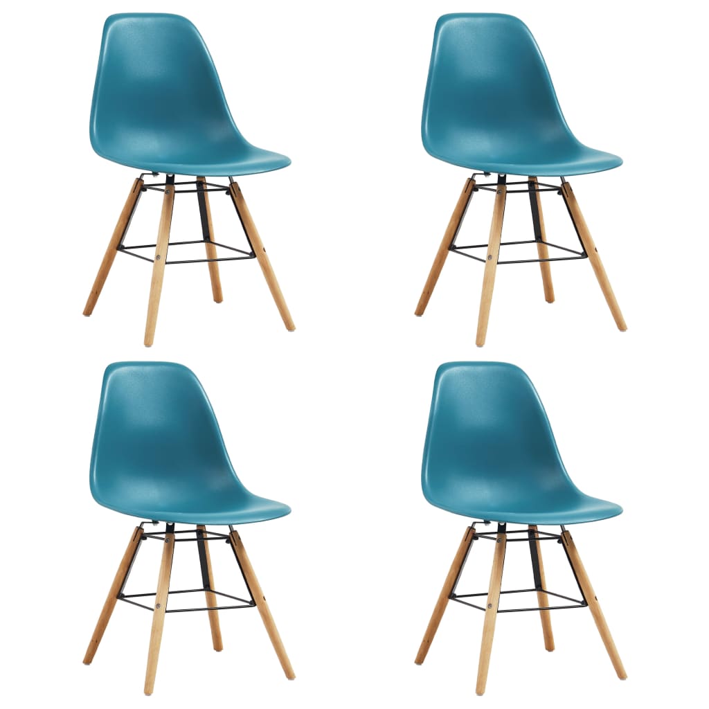 vidaXL Blagovaonske stolice od plastike 4 kom tirkizne